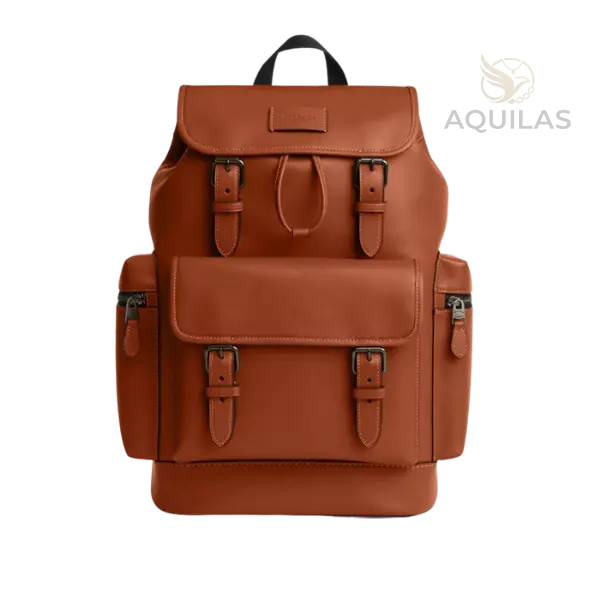 Sac à Dos "Hitch" en Cuir Terre de Sienne